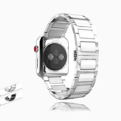 www.Nuroco.com - Apple watch band ceramic Stainless Steel link Strap fits iwatch 44mm 42mm 40mm 38mm White Modern Stainless Steel Watch Accessories, Modern White Stainless Steel Watch Accessories, Apple Watch Bands For Women, Apple Watch Bands Fashion, Apple Watch Wristbands, Apple Watch Sizes, Apple Band, New Apple Watch, Classic Sports Cars