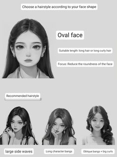 Cat Face Shape Korean, Haircut Guide Women, Korean Bangs For Oval Face, Hairstyles For Big Faces For Women, Short Hair Cuts Oval Face Shape, Layered Hair For Oval Face, Hair Style For Oval Shape Face Girl, Bang For Oval Face, Round Oval Face Hairstyles