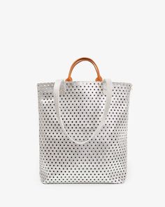 Micheline Punch Hole Perf Perforated Tote Bag For Shopping, Chic Shopping Bags With Perforations, Chic Shopping Bag With Perforations, Chic Tote Bag With Perforations, Modern Textured Leather Satchel For Errands, Everyday Perforated Tote Shoulder Bag, Perforated Tote Shoulder Bag For Everyday Use, Leather Bags With Perforations For Everyday Use, Leather Bag With Perforations For Daily Use