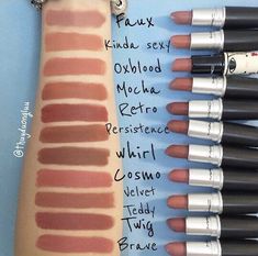 Shades Of Lipstick, Mac Make Up, Makeup Tutorial Mac, Make Up Designs, Drugstore Lipstick, Lipstick Kit, Pinterest Makeup, Trendy Makeup