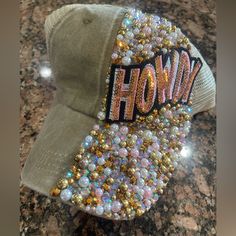 Adjustable Strap In Back Trucker Hats With Patches, Bedazzled Hat, Bling Hats, Hat Business, Hats Ideas, Diy Hats, Diy Cut Shirts, Swag Hats, Hat Bar