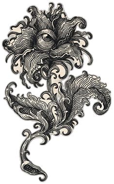 an intricately designed tattoo design on a white background