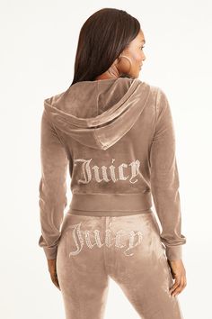 Bling. Velour. Tracksuits. And so many more iconic styles including joggers, tops, tees, hoodies and loungewear. Bedazzled Hoodie, Bling Hoodie, Velour Hoodie, Tunic Tank Tops, Cute Comfy Outfits, Colorful Hoodies, Couture Collection