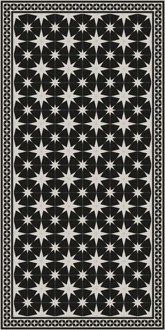 a black and white pattern with stars on it