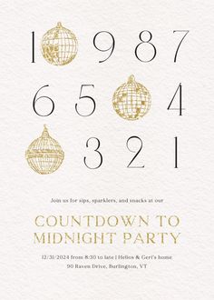 Countdown to midnight - new year invitation  #invitations #printable #diy #template #newyear #party Thanksgiving Invitation, Family Cards