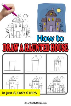 how to draw a house in just 8 easy steps with pictures and instructions for kids