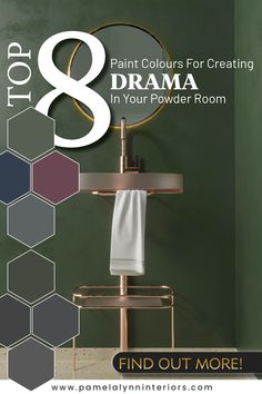 the top 8 paint colors for creating drama in your powder room