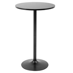 a round table with a metal base on an isolated white background