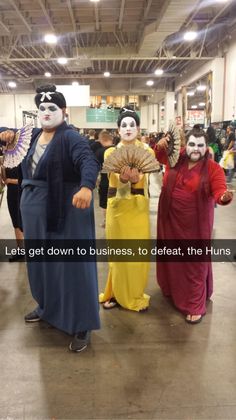 "Let's get down to business, to defeat the Huns" -- SLC Comic Con via CliveBixby22 The Huns, Disney Humor, Punny Halloween Costumes, Funny Vine, Flynn Rider, Disney Jokes, Group Halloween Costumes, Costumes Ideas