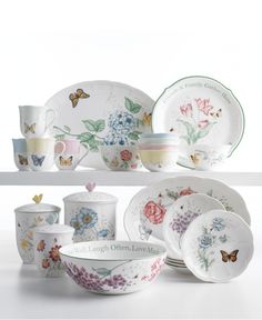 an assortment of porcelain dishes and cups