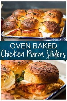 oven baked chicken parm sliders