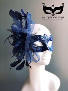 Our luxury cobalt blue woman's mask is paired with beautiful feathered florals. This masquerade mask is lightweight and comfortable to wear for any special event. S H I P P I N G - Processed same day or within 24 hours. 1-2 day guaranteed delivery services are offered, add items to the cart, and click on the shipping tab for rates. Pls leave a check-out note with your need date & contact number (especially for expedited and custom orders) Msg for delivery time frames (Include your state/country) Masquerade Ball Mask Blue, Navy Blue And Gold Masquerade Mask, Navy Masquerade Mask, Royal Blue Masquerade Mask, Blue Mask Masquerade Ball, Blue Masquerade Mask Men, Blue And Gold Masquerade Mask, Blue Masquerade Dress, Masquerade Mask Aesthetic