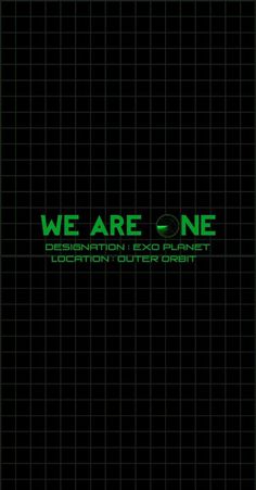 we are one logo on a black background with green lines and the words, we are one