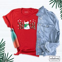 Christmas Snowman Teach Shirt, Teach Snowman Shirt, Snowman Shirt Design Tee, Let It Snowman Shirt, Snowman Shirt, Christmas Teacher Shirt. Hi! Welcome to our store. It's good to see you here. Our aim is to offer you first-class clothing in your most beautiful moments with our graphic t-shirts that we designed or designed with your ideas. I am sure you will like our designs for your family, friends and you. IMPORTANT MATTERS FOR ORDERING: 1-) Please check and review all photos. 2-) Our sizes are true to size, but can you take a look at my measurements in the product details section to make sure you get the best fit? The measurement is from armpit to armpit. Please let me know if you have any questions. BUSINESS DAYS: Normally postal time is 2-6 working days, rush mail is 1-4 working days, Teach Shirt, Snowman Shirt, Class Outfit, Teaching Shirts, Good To See You, Teacher Christmas, Beautiful Moments, Tee Design, Christmas Snowman