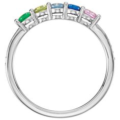 Customize with children's birthstone. This elegant ring is available in sterling silver with 1-6 birthstones. When you're ordering please select the ring size and include a note for birthstone details. I will respond your email to confirm. Stones will be set from left to right. This ring is sterling silver .925 but I can also make it in solid gold, please let me know if you're interested. The following simulated birthstones will be set: January - Simulated Garnet $0 February- Simulated Amethyst May Birthstone Jewelry With Prong Setting For Birthday, Stackable Fine Jewelry Birthstone Ring For Birthday, Fine Jewelry Stackable Birthstone Ring For Birthday, White Gold Birthday Ring, Sterling Silver Birthstone Ring For May With Prong Setting, Classic Birthstone Rings For Birthday, Stackable Oval Birthstone Promise Ring, Silver Stackable Rings With May Birthstone Accent Stones, May Birthstone Ring In Sterling Silver With Prong Setting