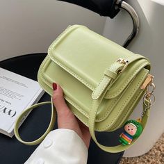 Material: PU Texture: Soft Closed: Buckle Size: 7.3"L x 3.9"W x 5.7"H in; It is enough to hold daily stuffs including cell phones, sunglasses, wallet, key etc. Baldric: Adjustable shoulder strap نظارات شمسية, Cross Body Bags, Bags Tote, Women's Handbags, Dress Silhouette, Flap Bag, 7 H, Saddle Bags, Fashion Backpack