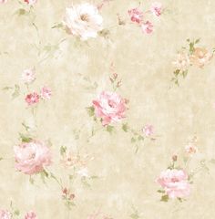 Spring Branch Wallpaper in Cream & Multi Branch Wallpaper, Victorian Gardens, Floral Wallpapers, Floral Pattern Wallpaper, Victorian Pattern, Smooth Wallpaper, Cottage Inspiration, Victorian Garden