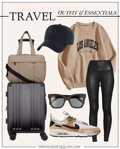 Outfit Edit, Casual Travel Outfit, Comfortable Travel Outfit, Airport Travel Outfits, Looks Kate Middleton, Comfy Travel Outfit, Airplane Outfits, Fashion Travel Outfit, Comfy Travel