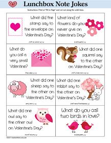 valentine's day lunchbox notes for kids