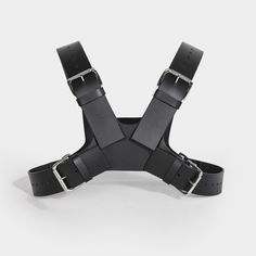 CLASSIC MENS HARNESS BLACK | Signature Leather Accessories | Fleet Ilya Chest Harness Men, Mens Harness, Chest Harness, Chest Piece, Leather Buckle, Black Hardware, Wide Straps