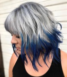 PULPRIOT✨Upstate SC Hair on Instagram: “COBALT⚡️QUEEN . . . . Paint - Pulp Riot Product - Amika  Tools- Colortrak . . . #pulpriothair @pulpriot #pulpriotisthepaint…” Blue Hair Colour, Wash Out Hair Color, Natural Grey Hair, Temporary Hair Color Spray, Fantasy Hair Color, Chin Length Haircuts, Pulp Riot Hair Color, Funky Hair, Hair Color Spray