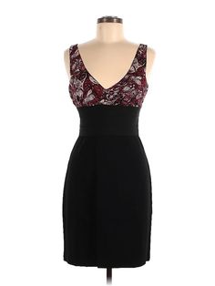 Max Studio Cocktail Dress Size: Small Black Dresses - used. 100% POLYESTER, Sheath, V Neck, Paisley, Knee Length, Sleeveless | Max Studio Cocktail Dress - Sheath: Black Paisley Dresses - Used - Size Small Paisley Dresses, Small Black Dress, Black Cocktail, Paisley Dress, Max Studio, Black Cocktail Dress, Black Dresses, Knee Length, Paisley