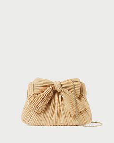 Color: Natural Luxury Chic Clutch With Braided Handles, Elegant Clutch With Braided Handles, Luxury Natural Rectangular Clutch, Chic Natural Woven Clutch, Elegant Handwoven Gold Clutch, Bow Clutch, Fall Palette, Brown Accessories, Spring Palette