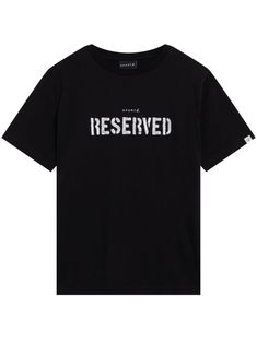 black cotton jersey texture embroidered slogan mini logo tag crew neck short sleeves straight hem Sporty Relaxed Fit T-shirt With Embroidered Logo, Sporty T-shirt With Embroidered Logo, Relaxed Fit, Black Tops With Embroidered Text For Streetwear, Black Embroidered Text Tops For Streetwear, Black T-shirt With Embroidered Logo For Summer, Casual Black Tops With Embroidered Text, Black Crew Neck T-shirt With Embroidered Text, Sporty Short Sleeve T-shirt With Embroidered Text, Sporty Cotton T-shirt With Embroidered Text