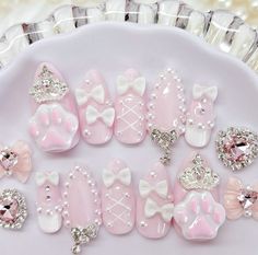 Precious Nails, Princess Nails, Coquette Nails, Nails Diy