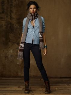 Ralph Lauren Denim & Supply Ralph Lauren Looks, Tomboy Chic, Home Bedding, Ralph Lauren Style, Ralph Lauren Denim, Denim And Supply, Chambray Shirt, Classy Women, Bedding Collections