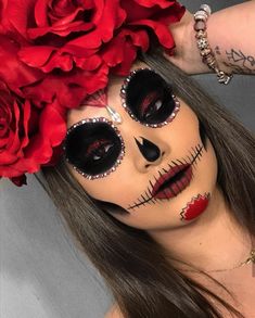 Dia Los Muertos Makeup, Holloween Makeup, Dead Makeup, Cute Group Halloween Costumes, 25mm Lashes, Luminous Foundation, White Liner, Den Mrtvých