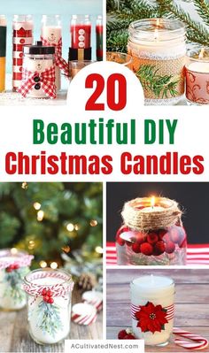 20 beautiful diy christmas candles