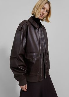 Viper Leather Jacket - Dark Plum Classic Leather Jacket With Ribbed Collar, Classic Leather Jacket With Multiple Pockets, Classic Leather Jacket For Work With Ribbed Collar, Classic Leather Jacket With Ribbed Collar For Fall, Leather Jacket With Ribbed Collar For Fall Workwear, Paris Store, Denim Suit, The Frankie Shop, Frankie Shop