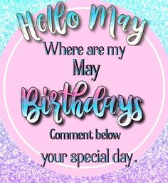 a birthday card with the words, hello may where are my may birthdays?