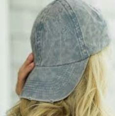 Cute Distressed Denim Cap... **Important Please Pead** It Is A Denim Looking Hat, Not Made Of Actual Denim Jeans Material!!!!!! ************* Brand New With Tags ************** Trendy Washed Baseball Cap, Trendy Washed Snapback Hat, Trendy Washed Baseball Cap For Summer, Trendy Washed Baseball Cap With Curved Bill, Summer Washed Adjustable Baseball Cap, Trendy Washed Hats With Curved Bill, Trendy Washed Hat, One Size, Trendy Washed Hat One Size Fits Most, Trendy Washed Hat