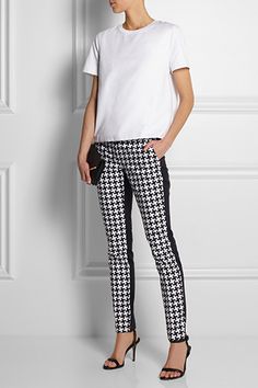 MICHAEL Michael Kors Houndstooth Skinny Pants, $110, available at Net-A-Porter (Your Ultimate Spring-Print Hit List #refinery29) Houndstooth Outfit, Valentino Top, Alexander Wang Shoes, Lena Dunham, Freida Pinto, In Focus, Find Joy, Runway Trends