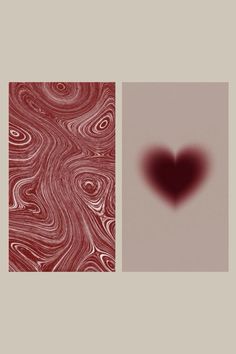 two different images one with a heart and the other with swirls