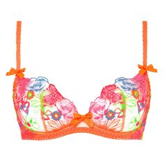 Demi-cup bra AGENT PROVOCATEUR Zuri Spring Underwire Bra With Padded Cups, Spring Padded Underwire Bra, Spring Push-up Bra With Padded Cups, Multicolor Underwire Bra With Padded Cups, Multicolor Padded Underwire Bra, Fitted Multicolor Bra With Padded Cups, Backseam Tights, Colorful Bra, Yellow Bra