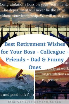 the best retirement wishes for your boss - collage friends and family one's