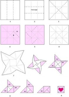 how to make an origami star with pictures and instructions - step by step