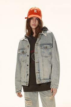 Fibflx Women's Vintage Distressed Jean Jacket with Washed Effect Loungewear Summer, Tank Top Skirt, Casual Activewear, Cellulose Fiber, Distressed Jean Jacket, Black Denim Jacket, Fall Coat, Shearling Coat, Vintage Vibe