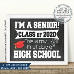 i'm a senior class of 2020 this is my last first day of high school