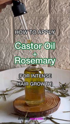 Thinning Hair Remedies, Castor Oil For Hair Growth, How To Grow Your Hair Faster, Hair Growing Tips, Castor Oil For Hair, Natural Hair Oils, Growing Out Short Hair Styles, Rosemary Oil, Hair Control