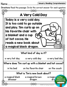 a very cold day worksheet