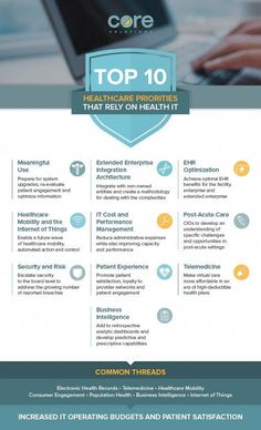 the top 10 healthcare benefits that need to be on health it infographical poster