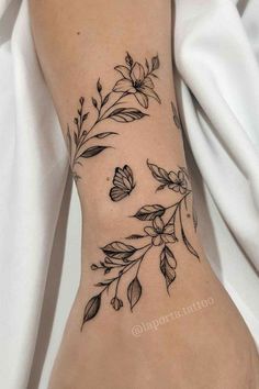 Flower Vine Sleeve Tattoo, Wrist Arm Tattoos For Women, Flower Wrap Around Tattoo Forearm, Rose Ankle Tattoos For Women, Thigh Vine Tattoos, Ankle Wrap Around Tattoo, Tattoo For Sons, Floral Vine Tattoos Sleeve, Floral Wrap Around Tattoo Forearm