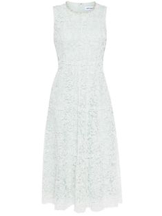 Self-Portrait floral-lace Midi Dress - Farfetch Self Portrait Clothing, Portrait Dress, Lace Midi, City Dress, Green Midi Dress, Lace Midi Dress, Cocktail Dress Party, Floral Lace, Denim Dress