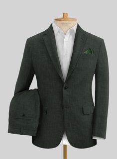 Indulge in the distinguished elegance of our Stylbiella Spring Dark Green Linen Suit. This garment is intricately woven from the pure linen, offering a luxuriously soft feel against the skin and exceptional temperature control to elevate your comfort during the warmer months. The suit’s rich dark green color, expertly crafted in a sleek plain weave, is impeccably suited for a variety of upscale events—from weddings to formal dinners and important business engagements. Step into sophistication an Green Linen Suit, Dark Green Color, Formal Dinner, Linen Suit, The Pure, Plain Weave, Pure Linen, Temperature Control, Green Color