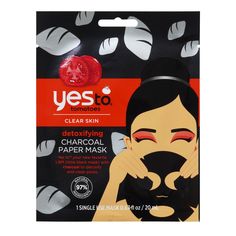 Yes To Tomatoes Clear Skin Detoxifying Charcoal Paper Mask - ikatehouse Diy Charcoal Mask, Best Peel Off Mask, Charcoal Mask Benefits, Tumeric Face, Charcoal Paper, Face Mask For Pores, Pore Mask, Charcoal Face Mask, Facial Sheet Mask