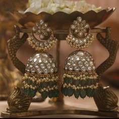 Buy Hasti Jadau Silver Jhumki Earrings | Paksha Luxury Kundan Earrings For Engagement, Luxury Kundan Round Jhumkas, Jadau Jhumki Earrings, Luxury Chandbali Jhumkas, Luxury Chandbali Earrings For Diwali, Luxury Kundan Pearl Earrings, Luxury Silver Jhumkas, Luxury Hallmarked Jhumkas For Wedding, Luxury Jeweled Kundan Jhumkas